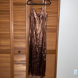 Elegant Metallic Copper Dress